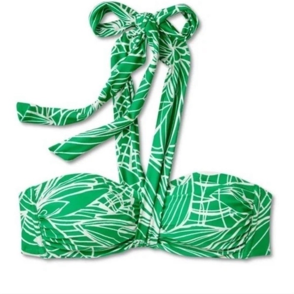 NWOT Tabitha Brown X Target Linear Leaf Halter Neck Bikini Top  3X - Picture 2 of 4